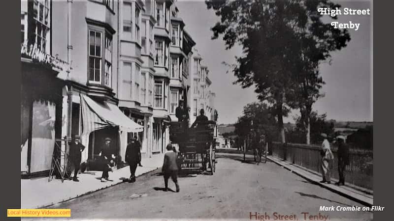 old photo of the High Street at Tenby