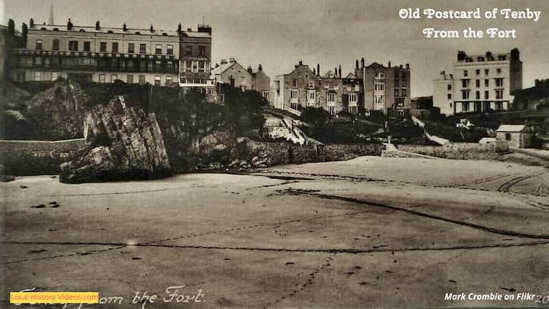 old photo of tenby from the fort