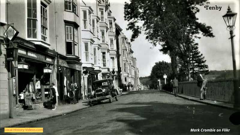 old photo of a Tenby Street
