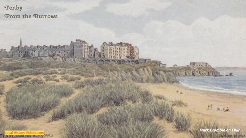 old painting of Tenby seaside