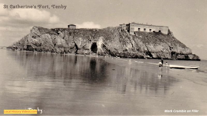 old photo of St Catherine's Fort at Tenby