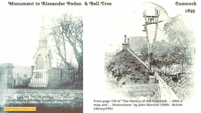 Pedens Monument and Bell Tree Cumnock 1899