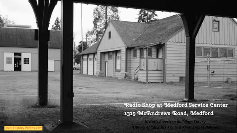 Old photo of the Radio Shop at Medford Service Center Oregon