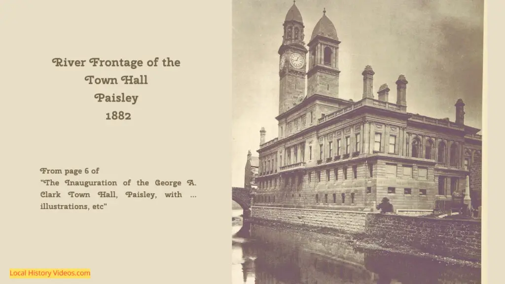 River Frontage Town Hall Paisley 1882