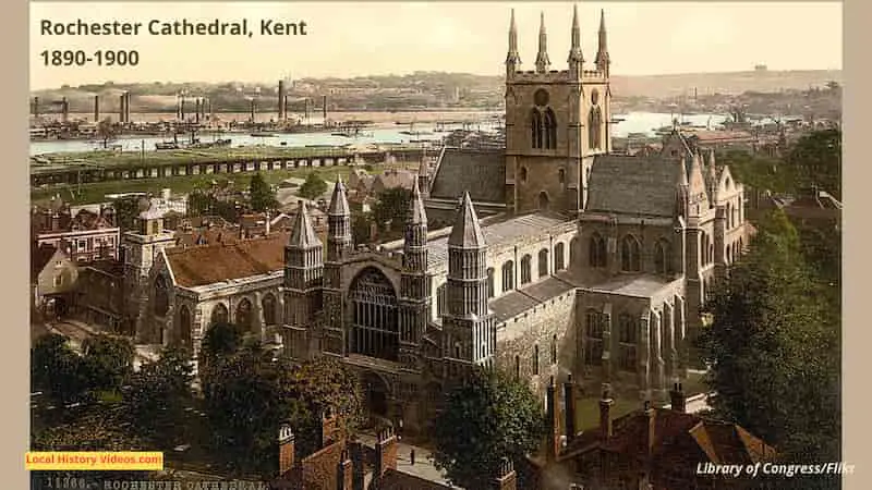 Rochester Cathedral Kent England in the 1890s