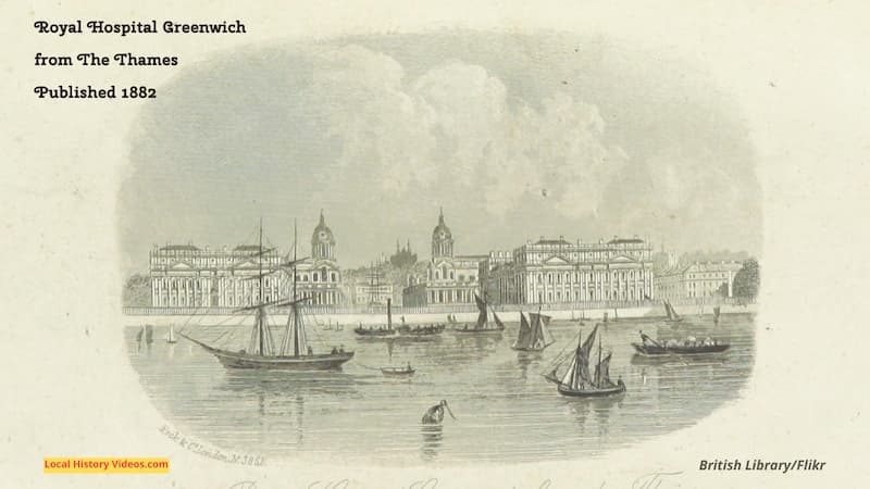 old picture of Royal Hospital Greenwich 1882