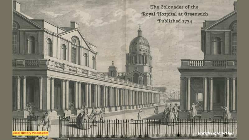 old image of the Royal Hospital at Greenwich 1734