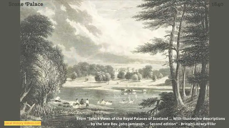 Old picture of Scone Palace 1840