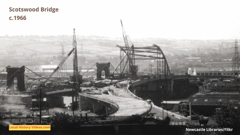 Scotswood Bridge under construction c1966