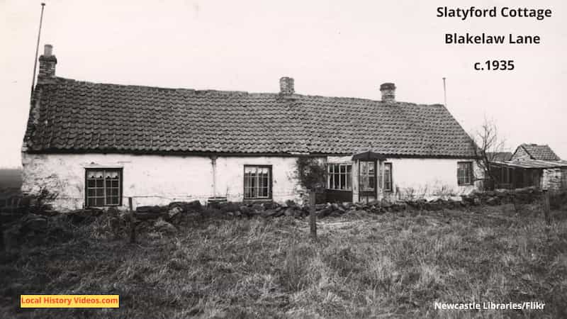 old photo of Slatyford Cottage Blakelaw Lane c1935