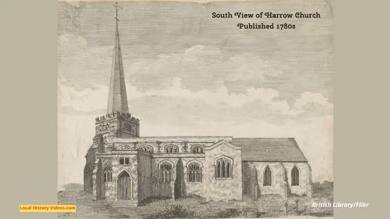South View of Harrow Church 1780