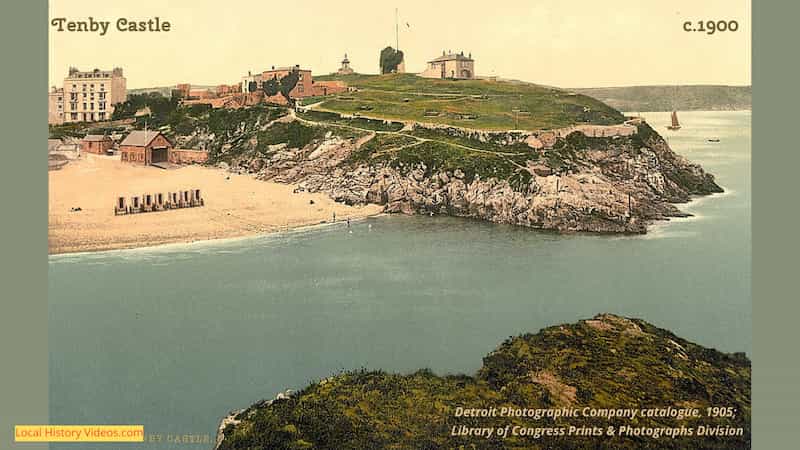 old photo of Tenby's Castle Hill