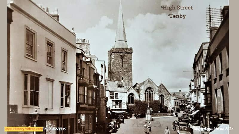 old photo of Tenby High Street
