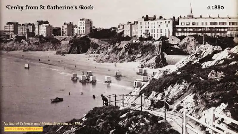 old photo of Tenby from St Catherine's Rock