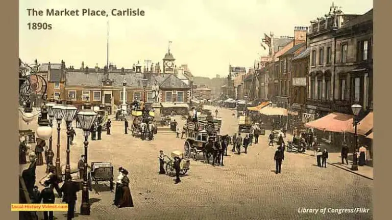 Old photo of The Market Place, Carlisle, Cumbria, 1890s