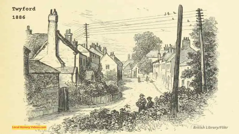 old image of Twyford street in Berkshire 1886