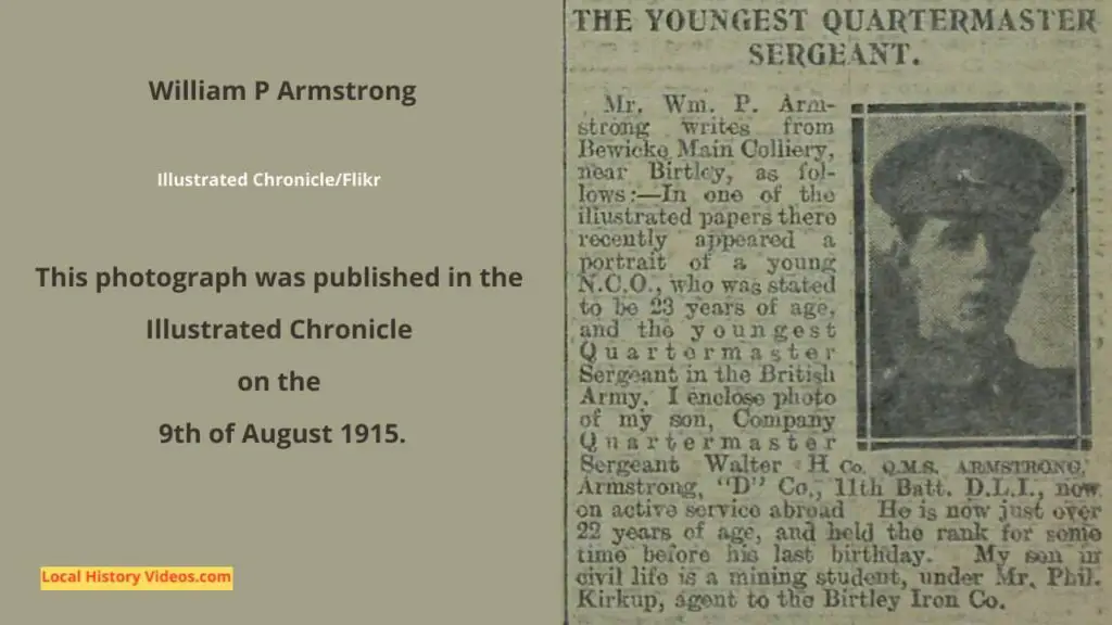 Old newspaper clipping about Walter H Armstrong