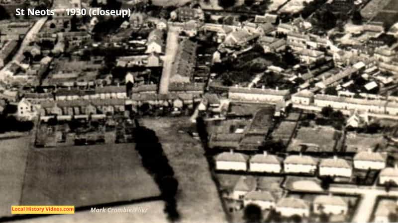 closeup 4 St Neots from the air 1930 number 3