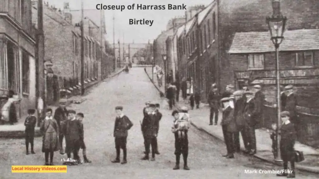 Closeup of old postcard of Birtley, Tyne & Wear, England
