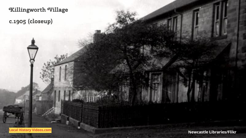 Closeup of old photo of Killingworth Village c.1905