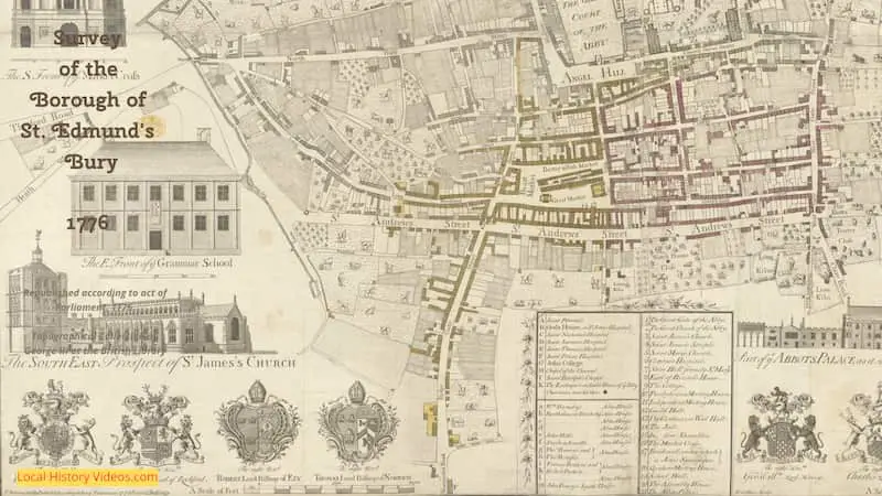 old map of St Edmunds Bury