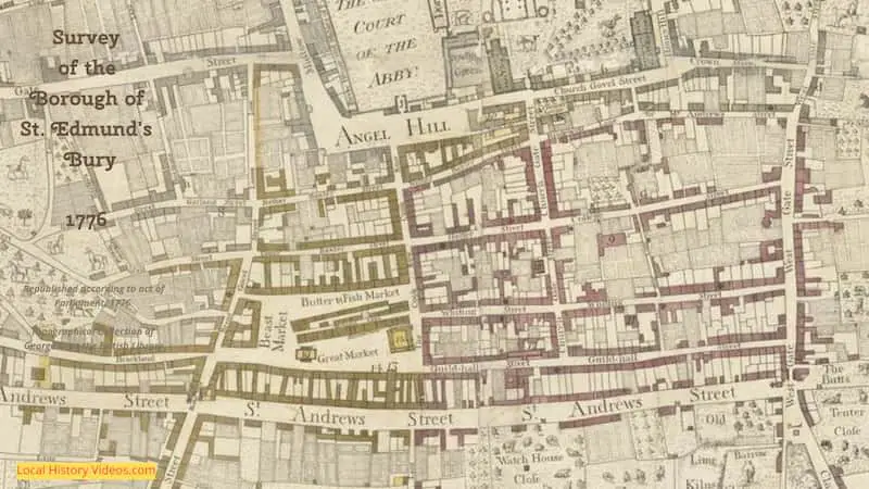 old map of St Edmunds Bury