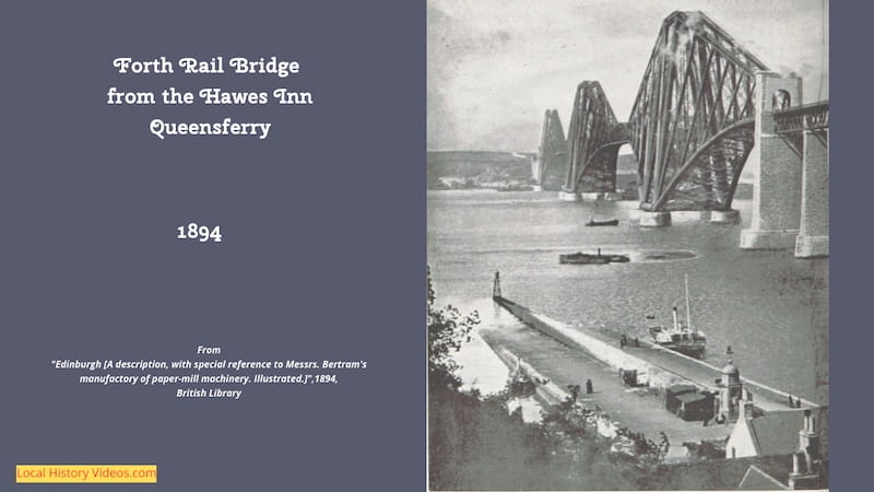 Old photo of the Forth Rail Bridge