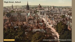 old photo of Aerial view of High Street Oxford England c1900