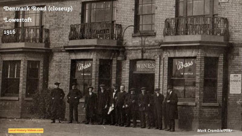 Closeup of Old photo postcard of Great Eastern Hotel Pub Denmark Road Lowestoft Suffolk England