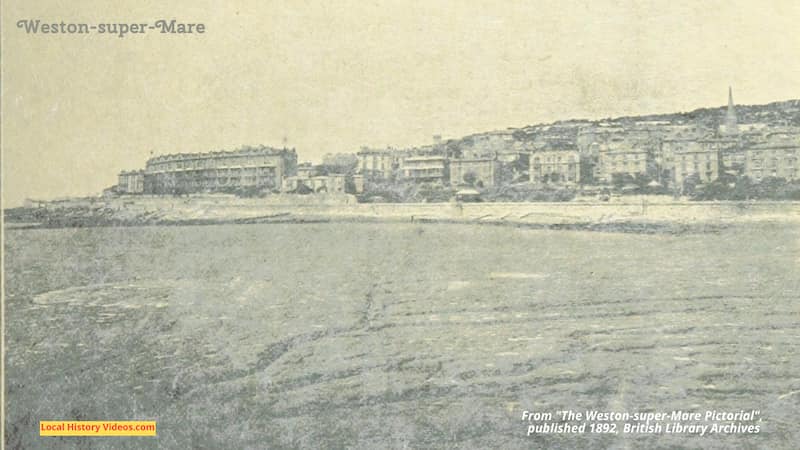 Old photo of Weston-super-Mare from the sea