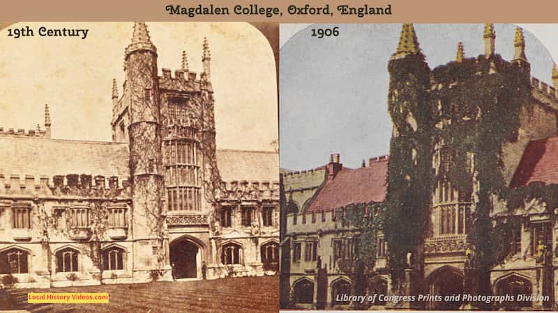 old photos of Magdalen College Oxford England 1800s