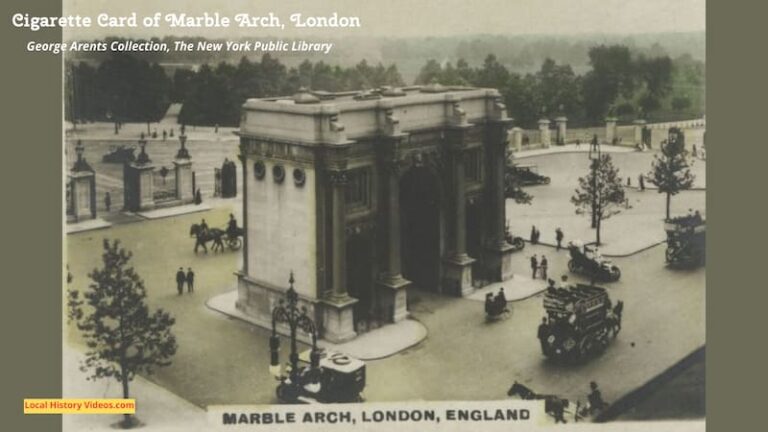 Old cigarette card of Marble Arch London
