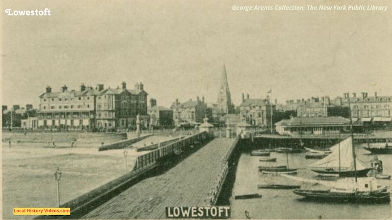 Old cigarette photo card of Lowestoft Suffolk England