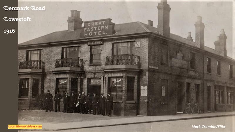 Old photo postcard of Great Eastern Hotel Pub Denmark Road Lowestoft Suffolk England
