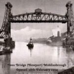 Old postcard of Tees Bridge Middlesbrough