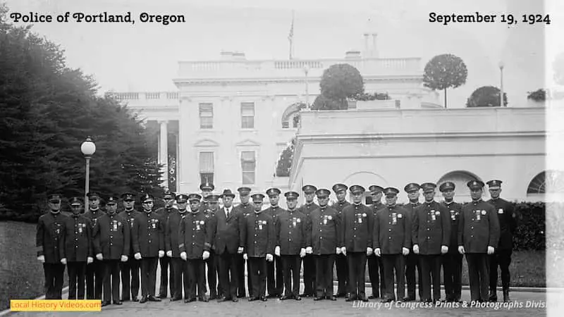 old photo of the police of Portland Oregon 1924