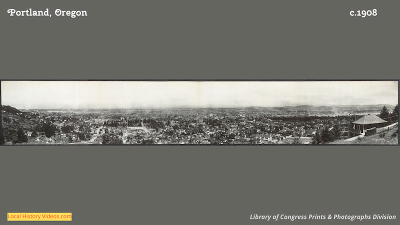 old photo of portland oregon cityscape c.1908