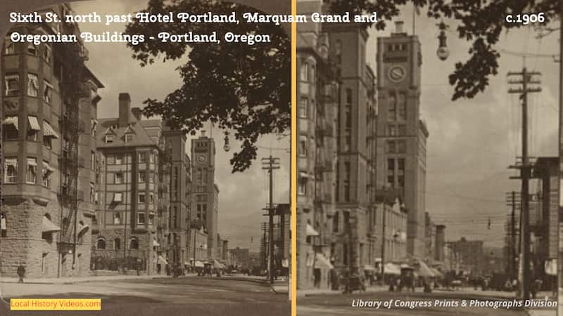old photo of Sixth Street portland oregon