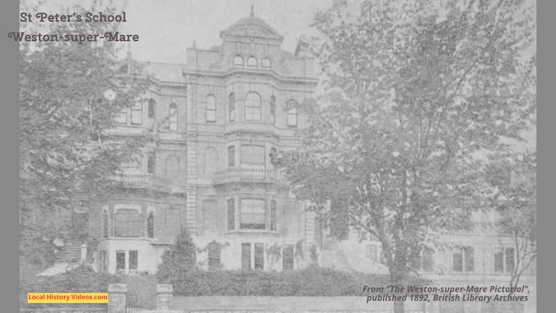 Old photo of St Peter's School Weston-super-Mare