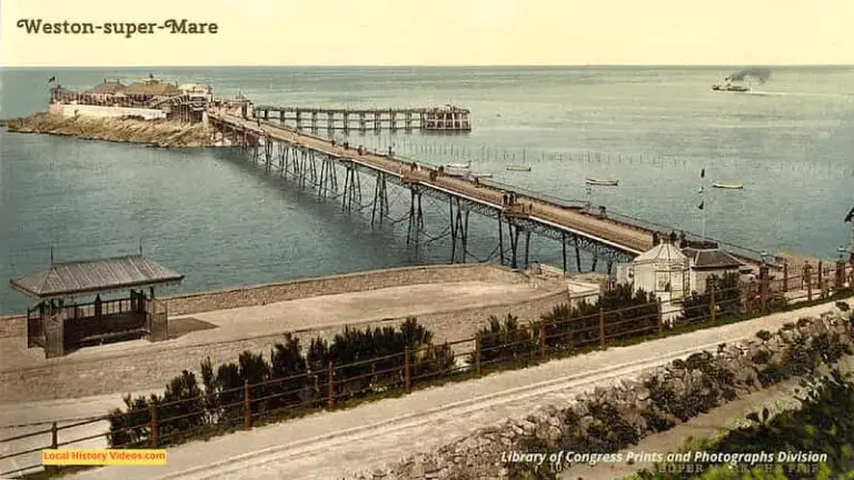 Old photo of the pier at Weston-super-Mare