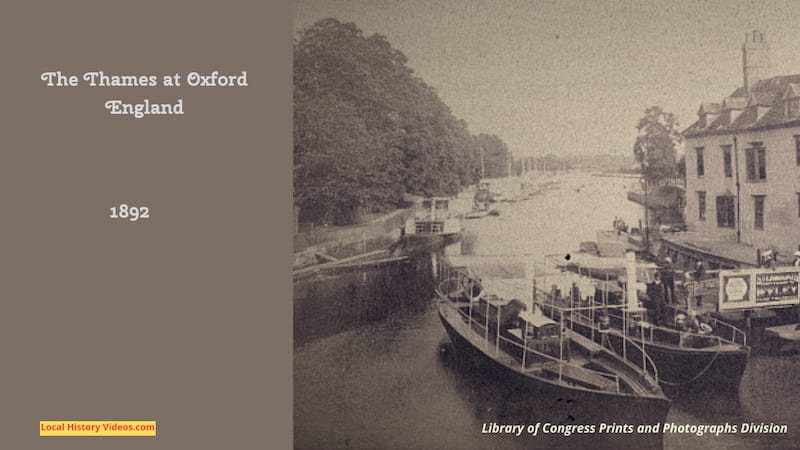 old photo of The Thames at Oxford England 1892