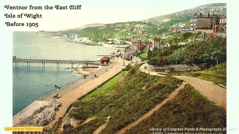 old photo of Ventnor isle of wight from east cliff c1900