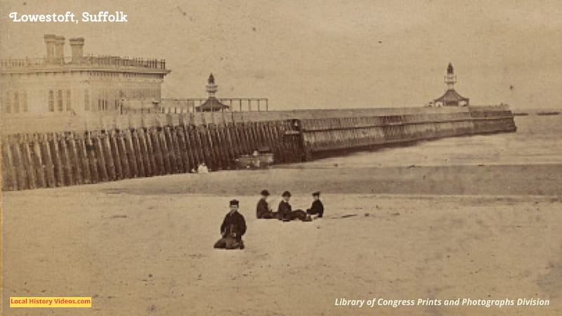 Very old photo of Lowestoft beach Suffolk