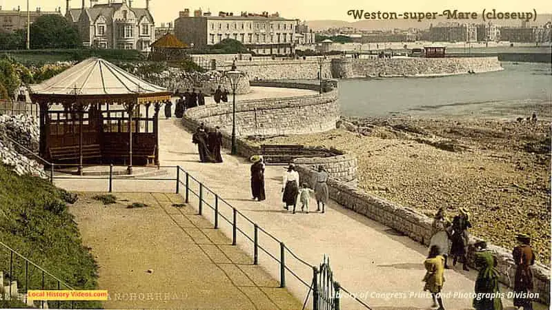 Old photo of the Promenade at Weston-super-Mare