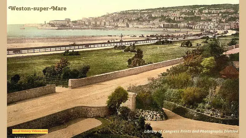 Old photo of Weston-super-Mare from the South