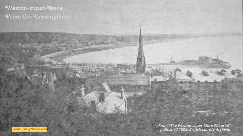 Old photo of Weston-super-Mare from the Encampment