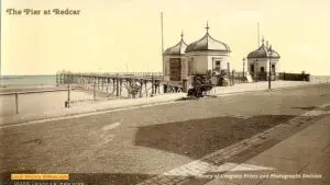 Old photo of the Pier at Redcar, North Yorkshire, England