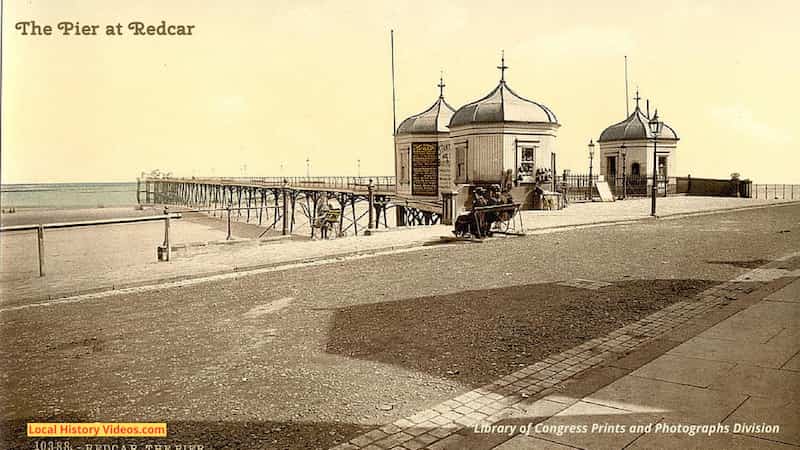 Old photo of the Pier at Redcar, North Yorkshire, England