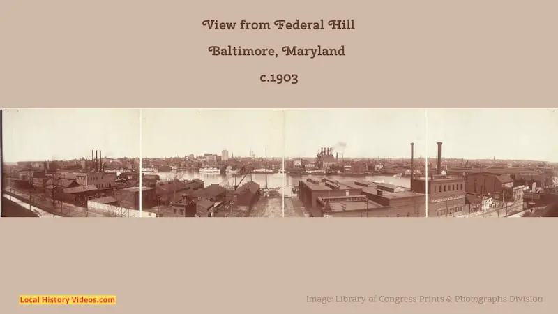 Panorama photo of Baltimore Maryland c1903