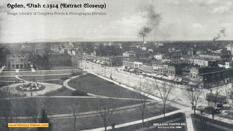 Closeup of an extract from the old Panorama photo of Ogden Utah taken around 1914